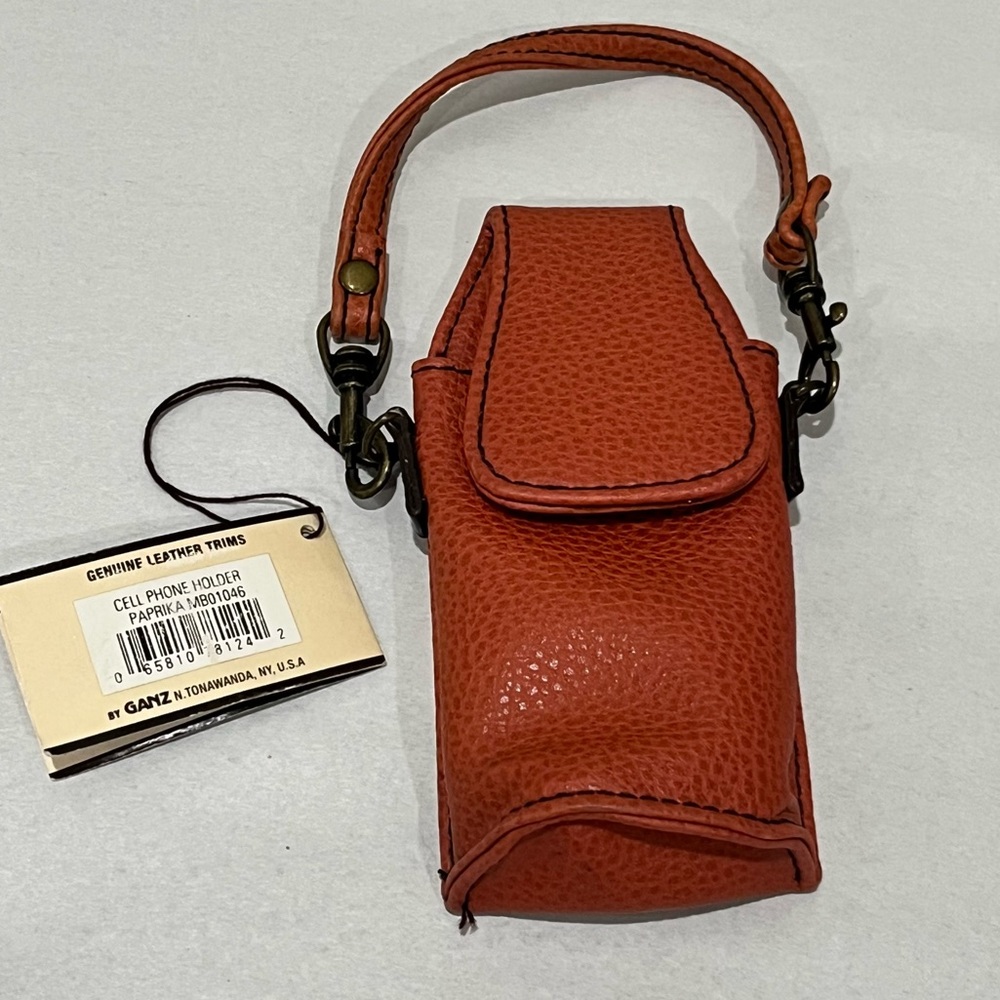 MaggiB vintage leather cell phone holder